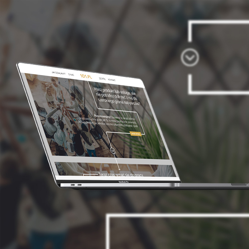 101.pl – strona internetowa one page dla agencji reklamowej