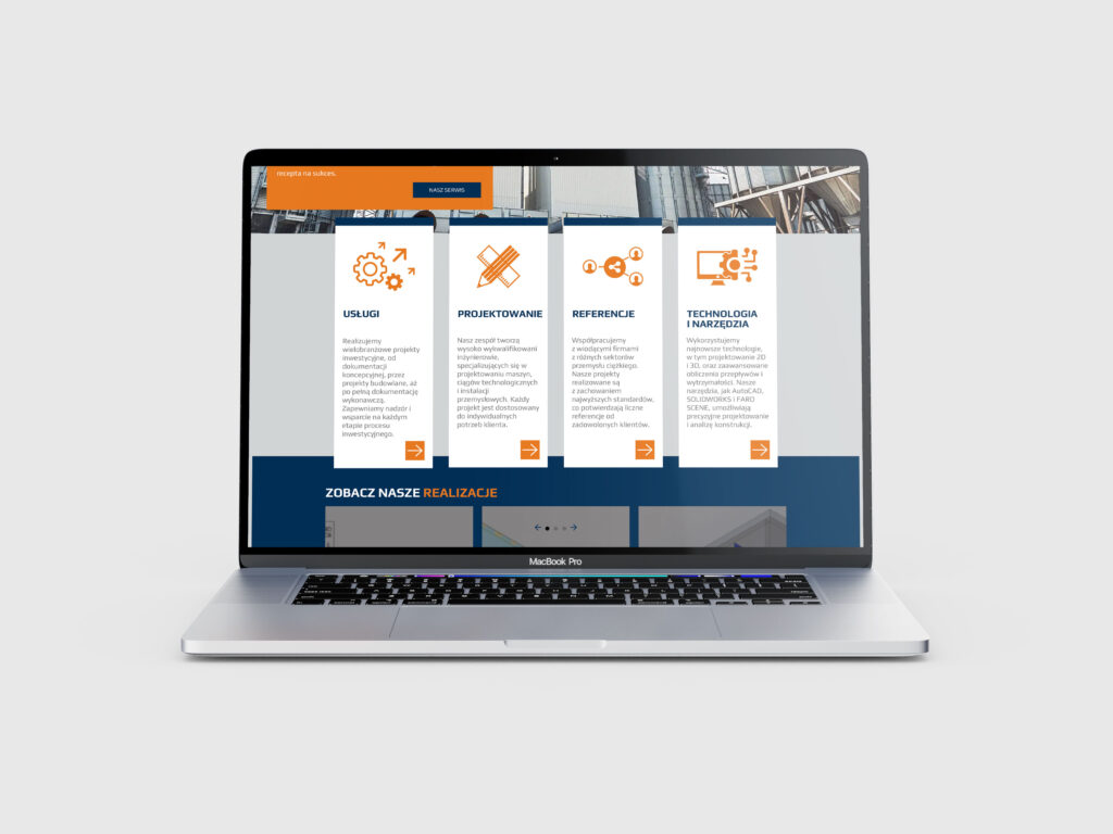 Strony internetowe Storeon dla branży inżynieryjnej