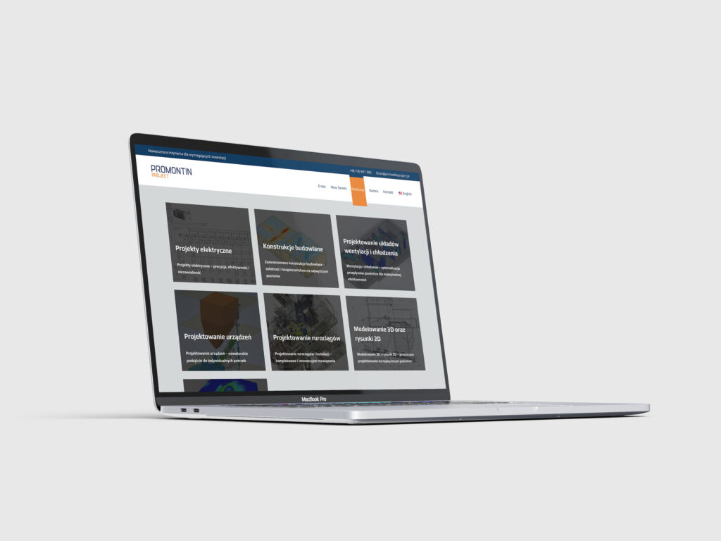 Strony internetowe Storeon dla branży inżynieryjnej