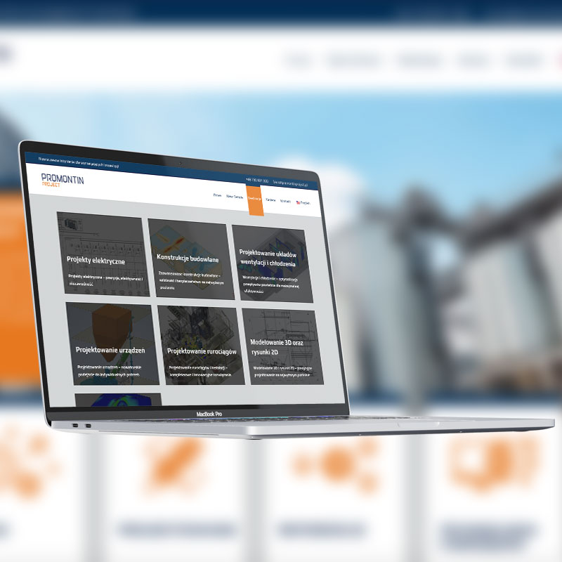 Promontin Project – strona internetowa dla firmy inżynieryjnej