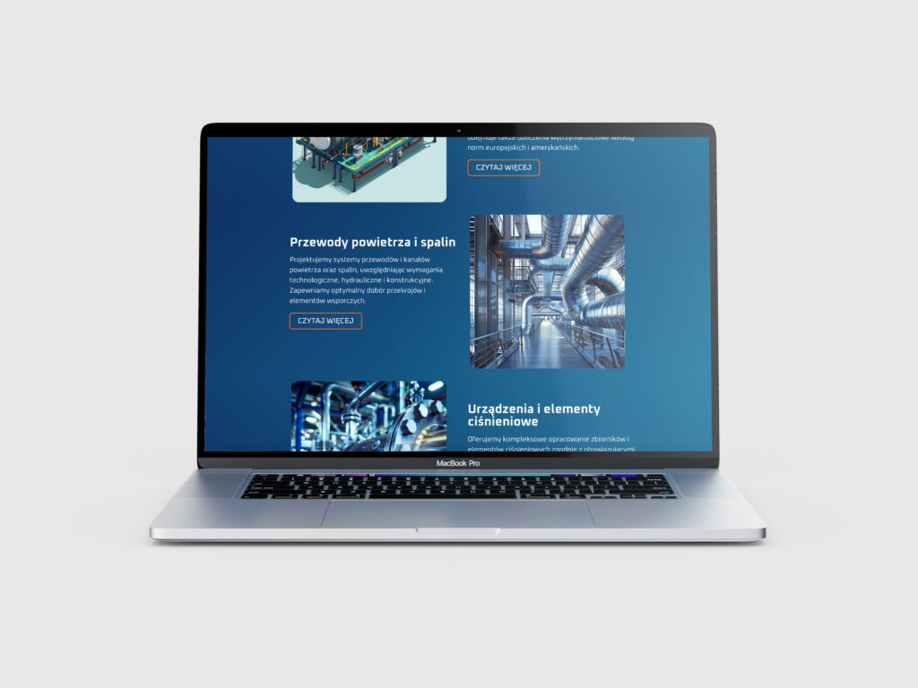 nowoczesna strona internetowa dla firmy energetycznej Promontin Energy widok desktop