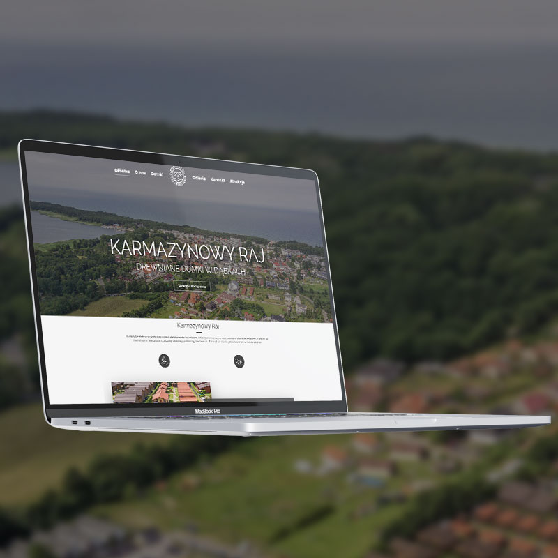 karmazynowyraj.pl – strona internetowa ośrodka wypoczynkowego nad bałtykiem
