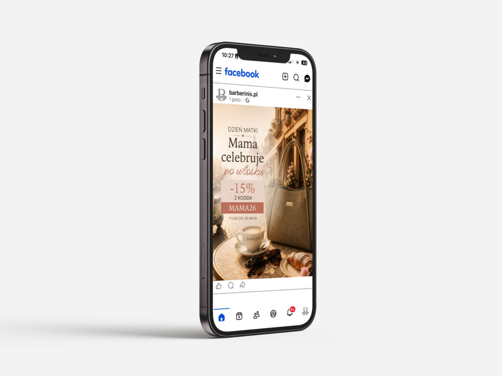 Dzień Matki Barberinis – kampania lifestyle premium Facebook