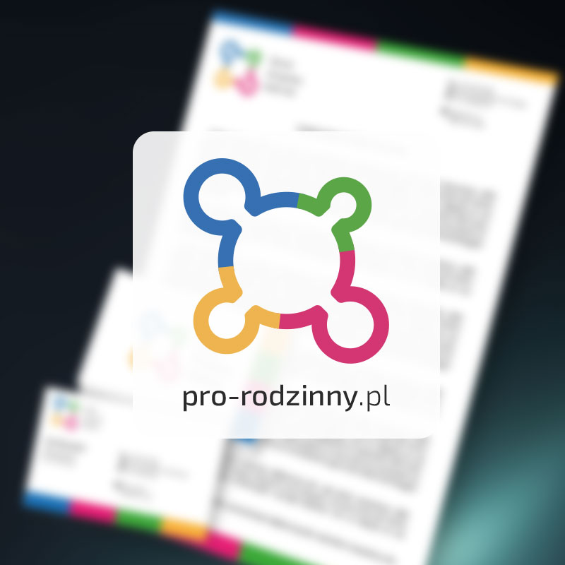 Pro-Rodzinny – projekt logo i identyfikacja wizualna portalu rodzinnego