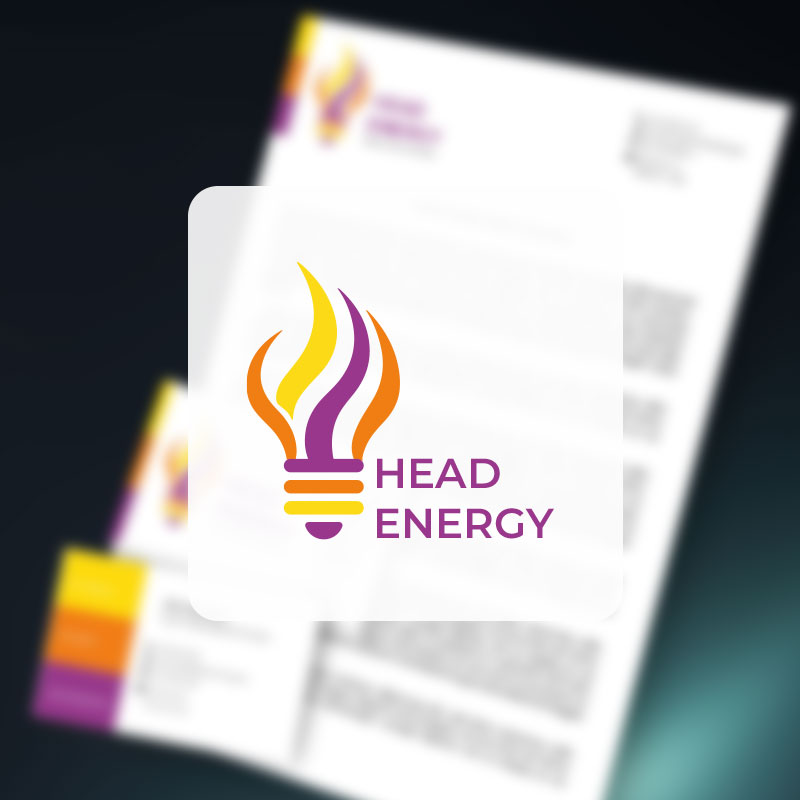 Head Energy – projekt logo dla firmy energetycznej