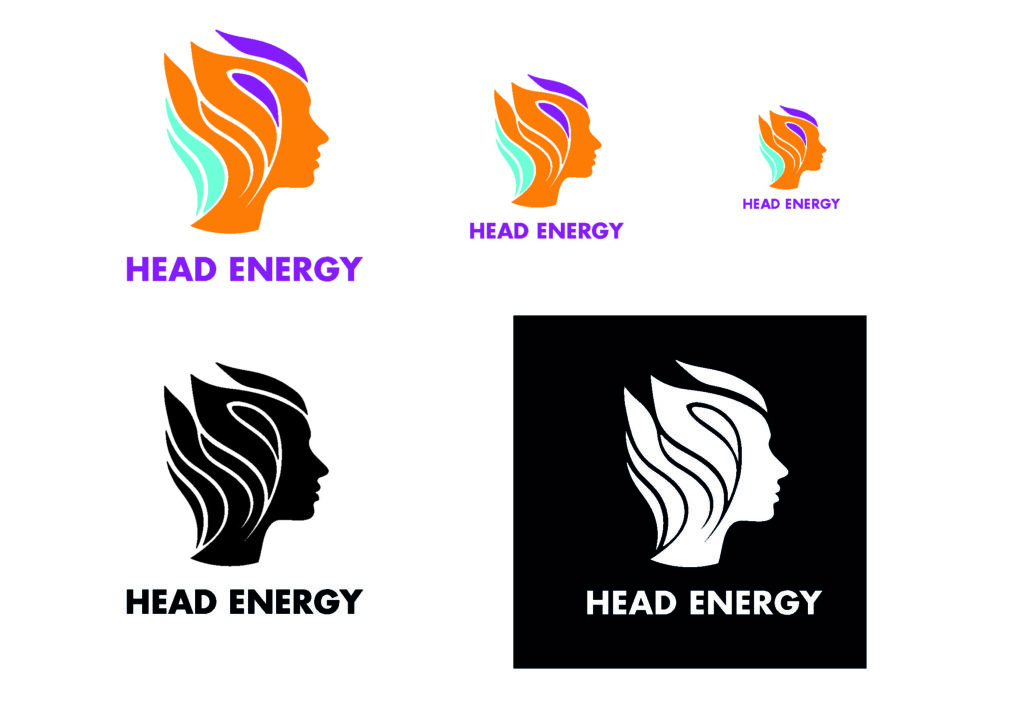 pierwsza koncepcja projektu logo dla firmy energetycznej Head Energy